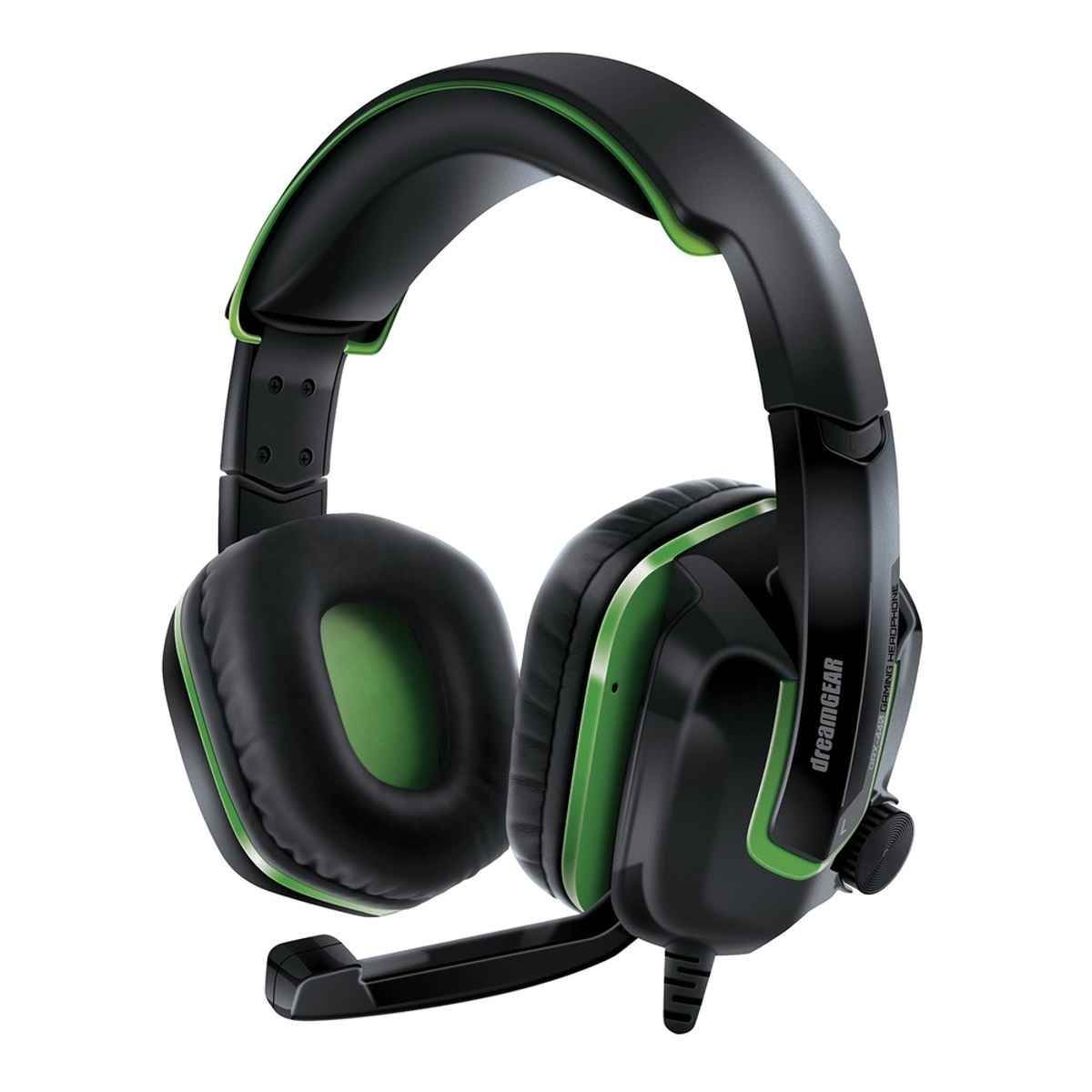 dreamgear grx-440 wired headset for xbox one - black/green