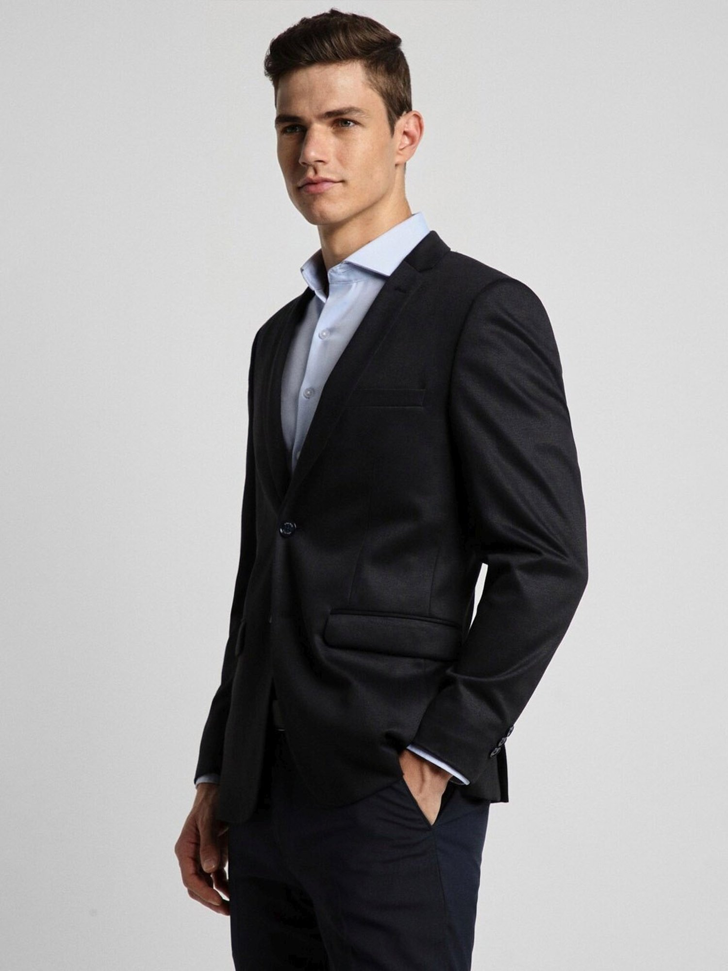 Allen Solly Black Slim Fit Blazer