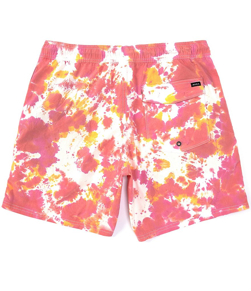 RVCA Manic Elastic Tie-Dye Print 17#double; Outseam Shorts