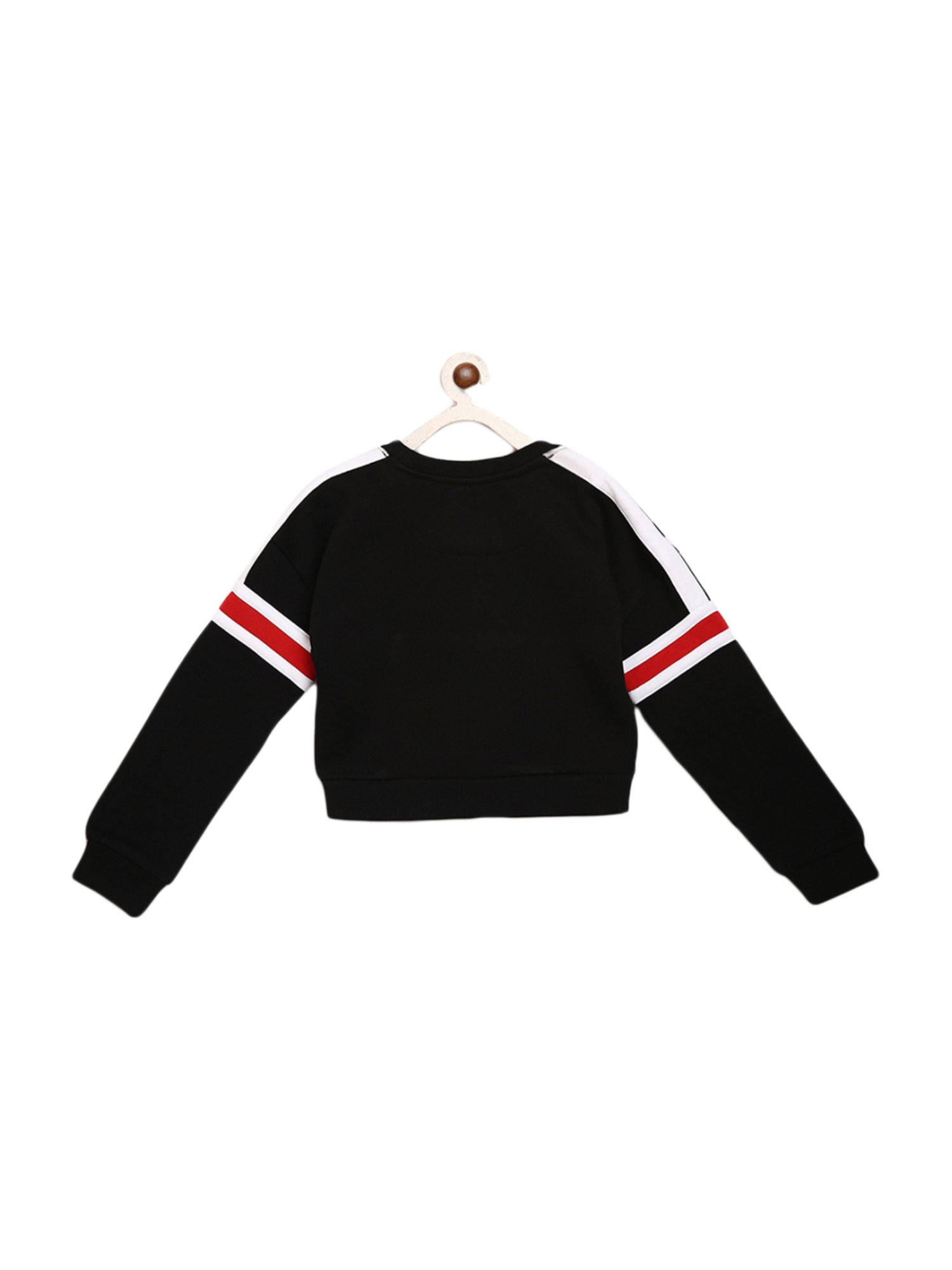 Elle Kids Black Patch Work Sweatshirt
