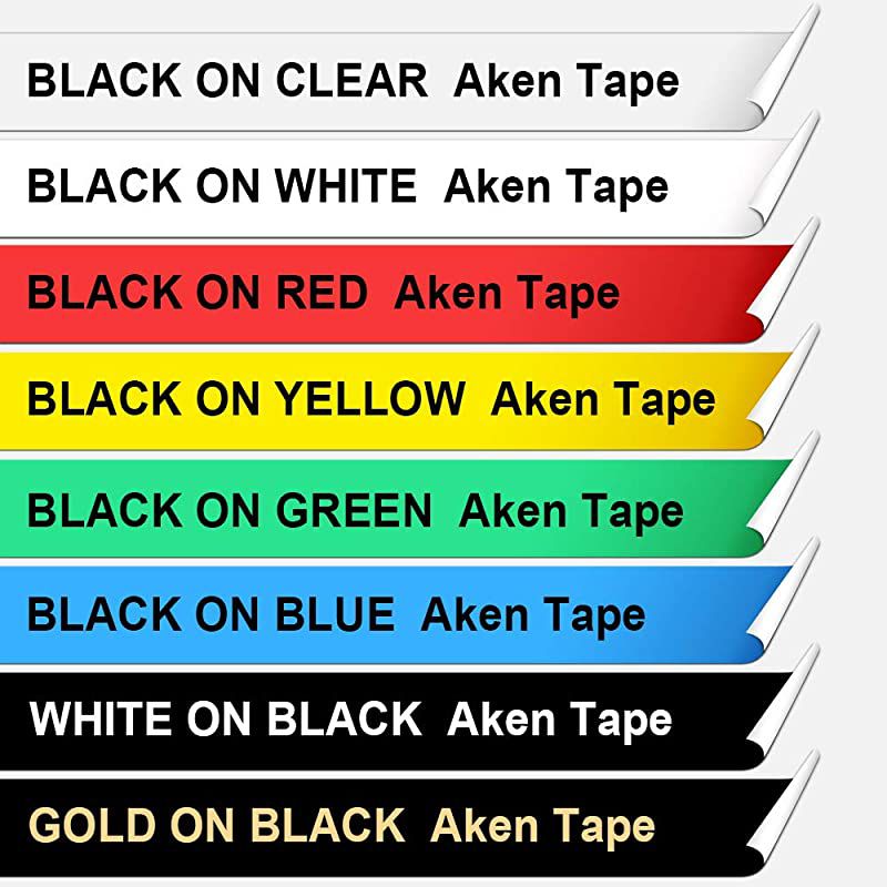D1 Label Tape 12mm Refills for DYMO LabelManager 160 210D 260P 280 360D 420P 450D PnP 500TS Label Maker Black on RedYellowBlueGreen WhiteGold on Black 12 Inch x 23 Feet