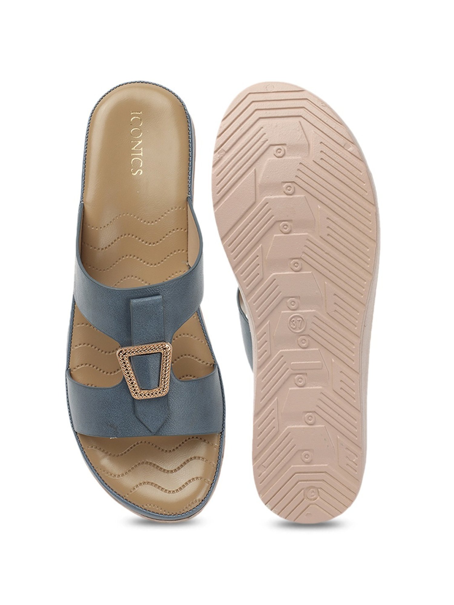 Iconics Women's Blue Casual Wedges