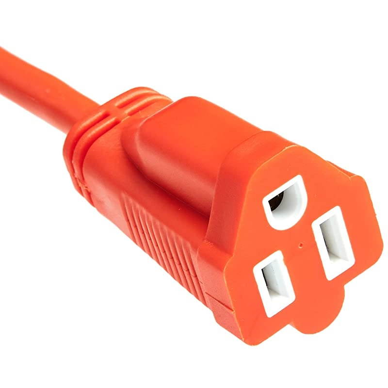 163 Vinyl Outdoor Extension Cord Orange 15 Foot