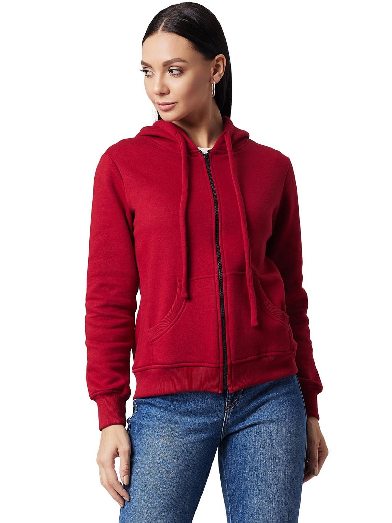 DOLCE CRUDO Maroon Hooded Sweatshirt