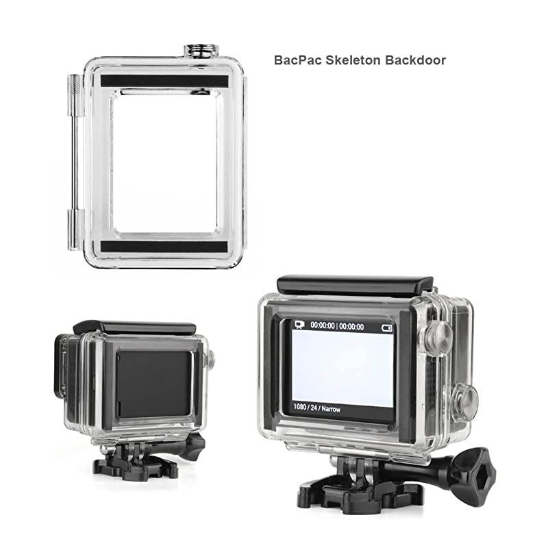BacPac Backdoor Case Cover Kit for GoPro Hero 3+ Hero 4 Standard Housing Case Standard BacPac + Skeleton BacPac + LCD Touch BacPac BacPac Backdoor