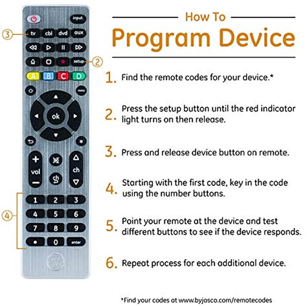 GE 33709 4-Device Universal Remote