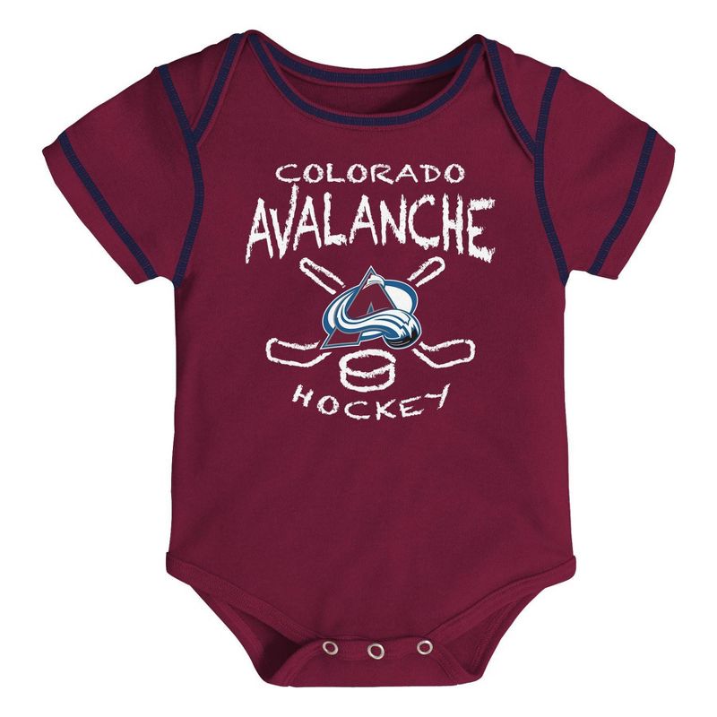 NHL Colorado Avalanche Baby Boys' Game Winner Bodysuit Set 3pk - 18M