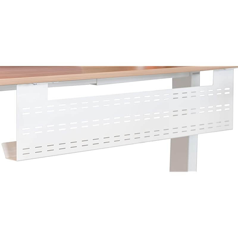 Desk Cable Management Tray 39quot Length White Horizontal Computer Cord Raceway and Modesty Panel for 48quot W Desks