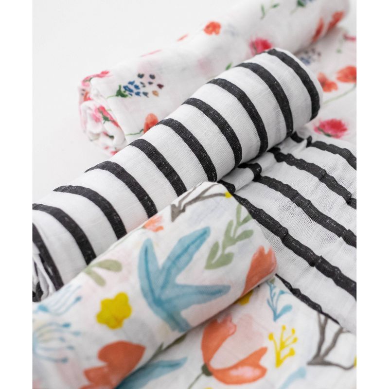 Little Unicorn Cotton Muslin Swaddle - Wild Mums Set 3pk