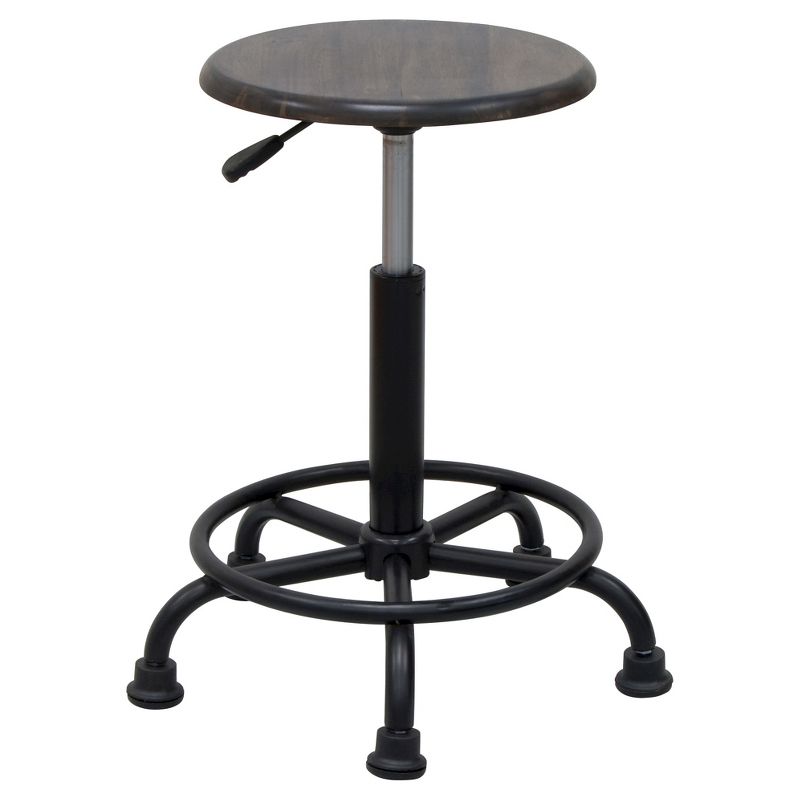 Retro Wood Stool - Gunnison Gray