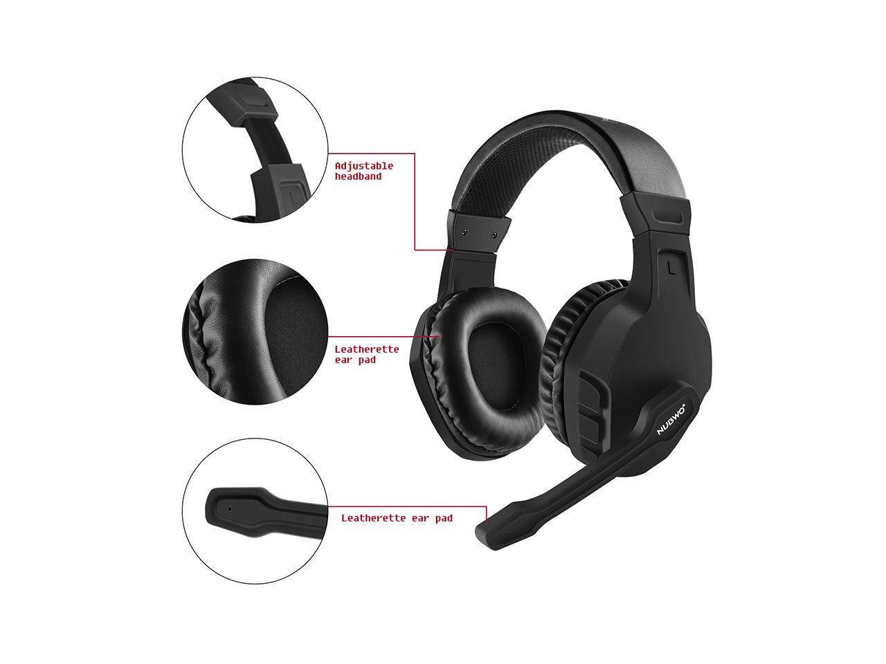Gaming Headset for PS4, Xbox One/Xbox One S Controller, Nintendo Switch, Heavy Bass Headphones with Mic, Volume Control for Mobile Phone, iPad, PC, MAC, Laptop Computer