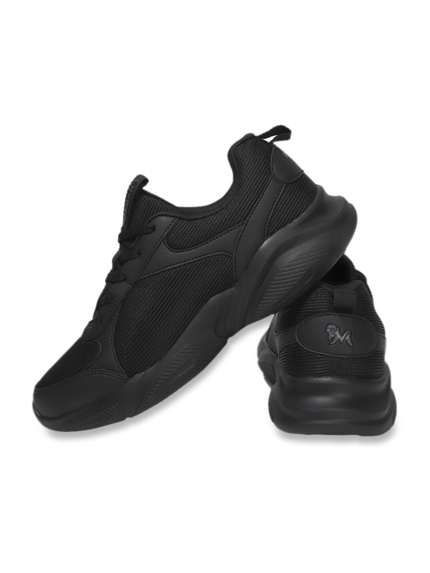 Neemans Men's Jet Black Running Shoes