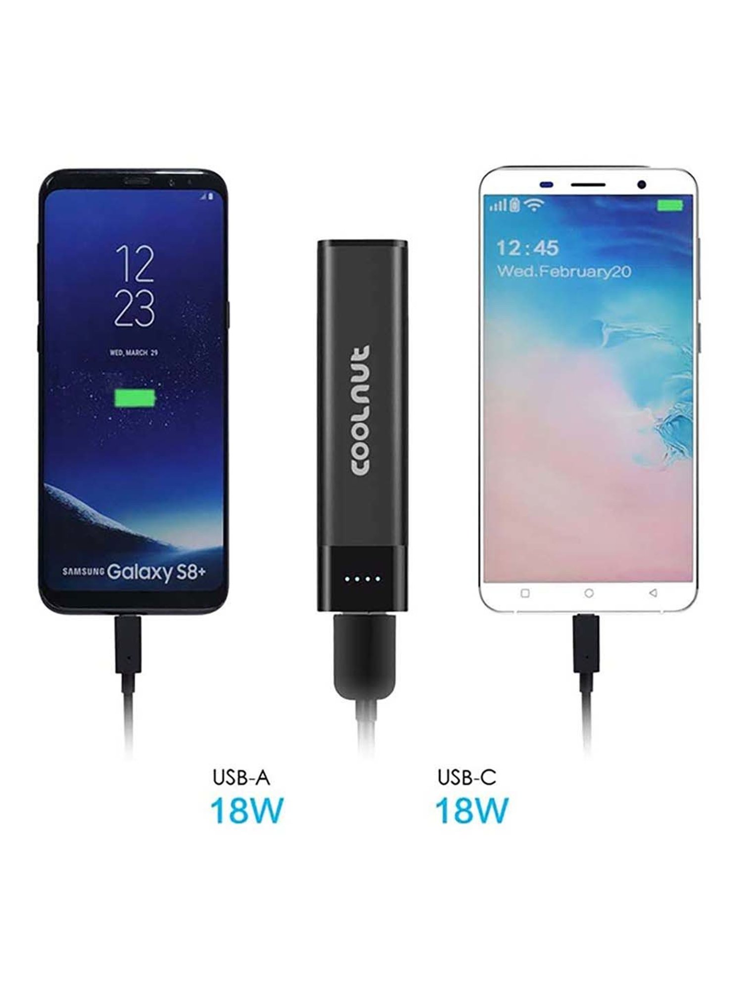 Coolnut UC- C5A 5000mAh Mini Power Bank with 18 Watt ouput (Black)