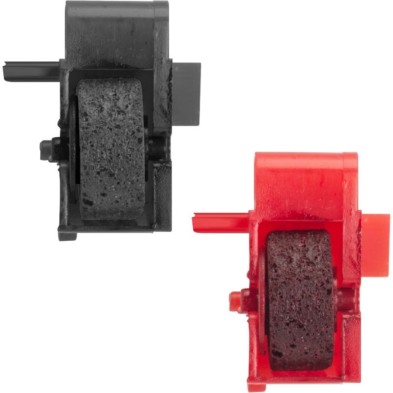 Industrias Kores Ink Rollers F/Calculator 2-pc 2/PK 1 Black/1 Red KOR78BR