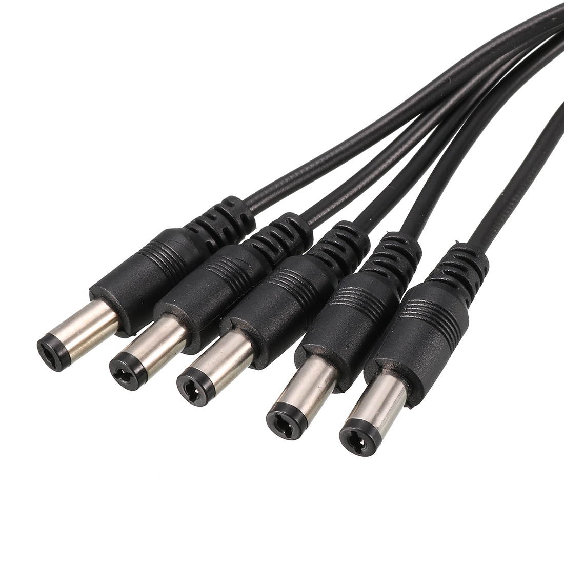 8Pcs CCTV Camera 1 Female to 5 Male 5.5x2.1mm DC Power Cable Wire Splitter
