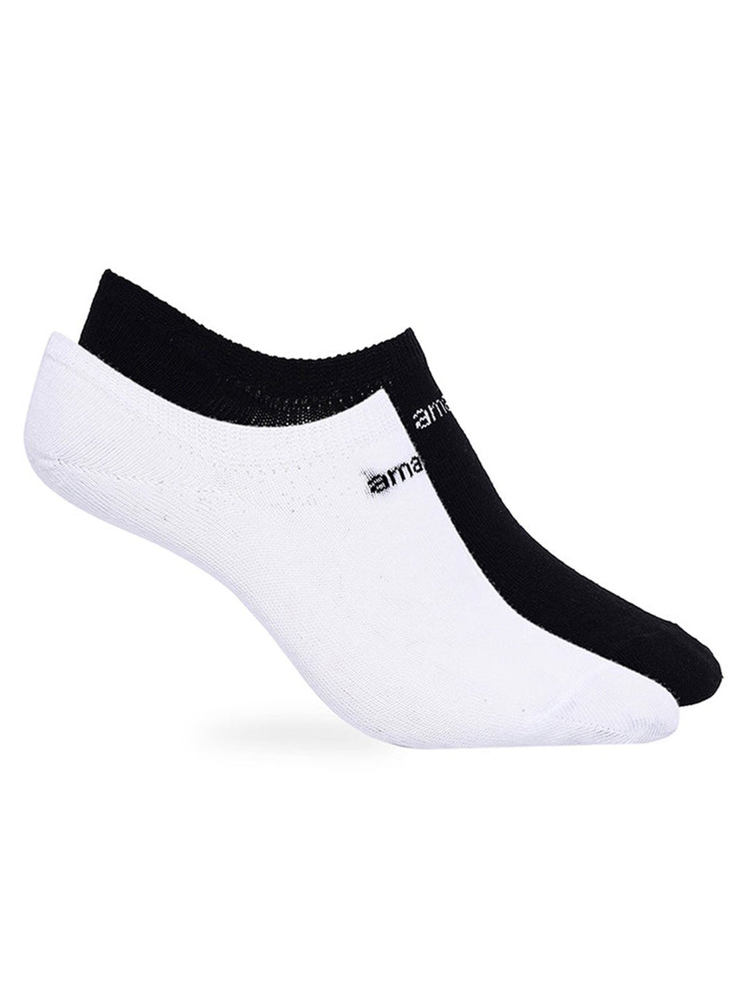 Amante White & Black Low Cut Socks - Pack Of 2