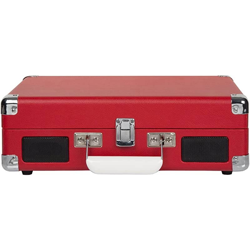 Cruiser Deluxe Vintage 3Speed Bluetooth Suitcase Turntable Red