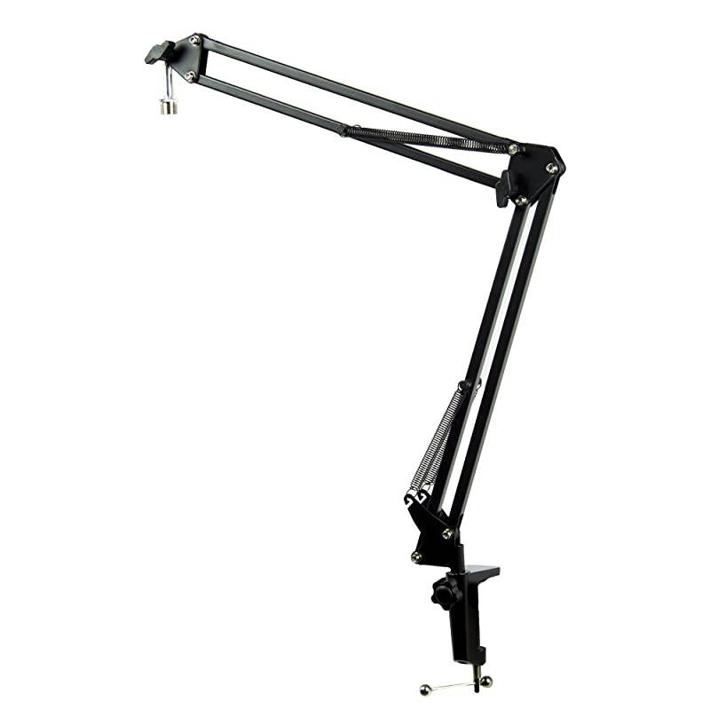 Snowball iCE Microphone (Black) with Boom Scissor Arm and Pop Filter Bundle (3 Items)