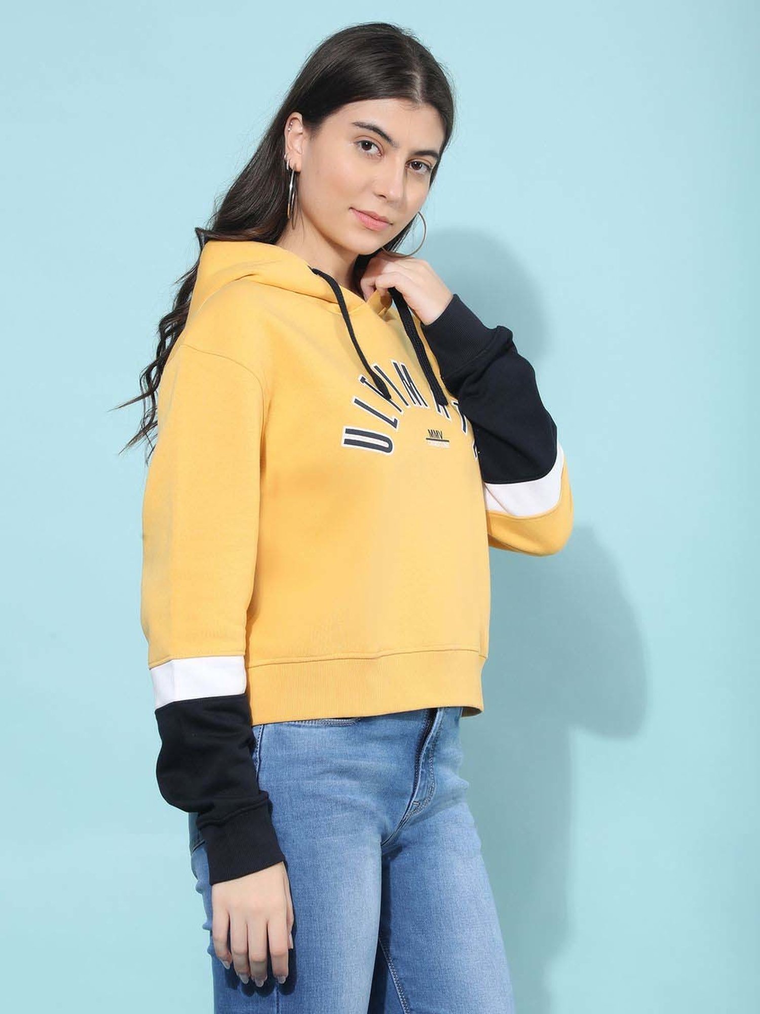 Belle Fille Yellow Patchwork Sweatshirt