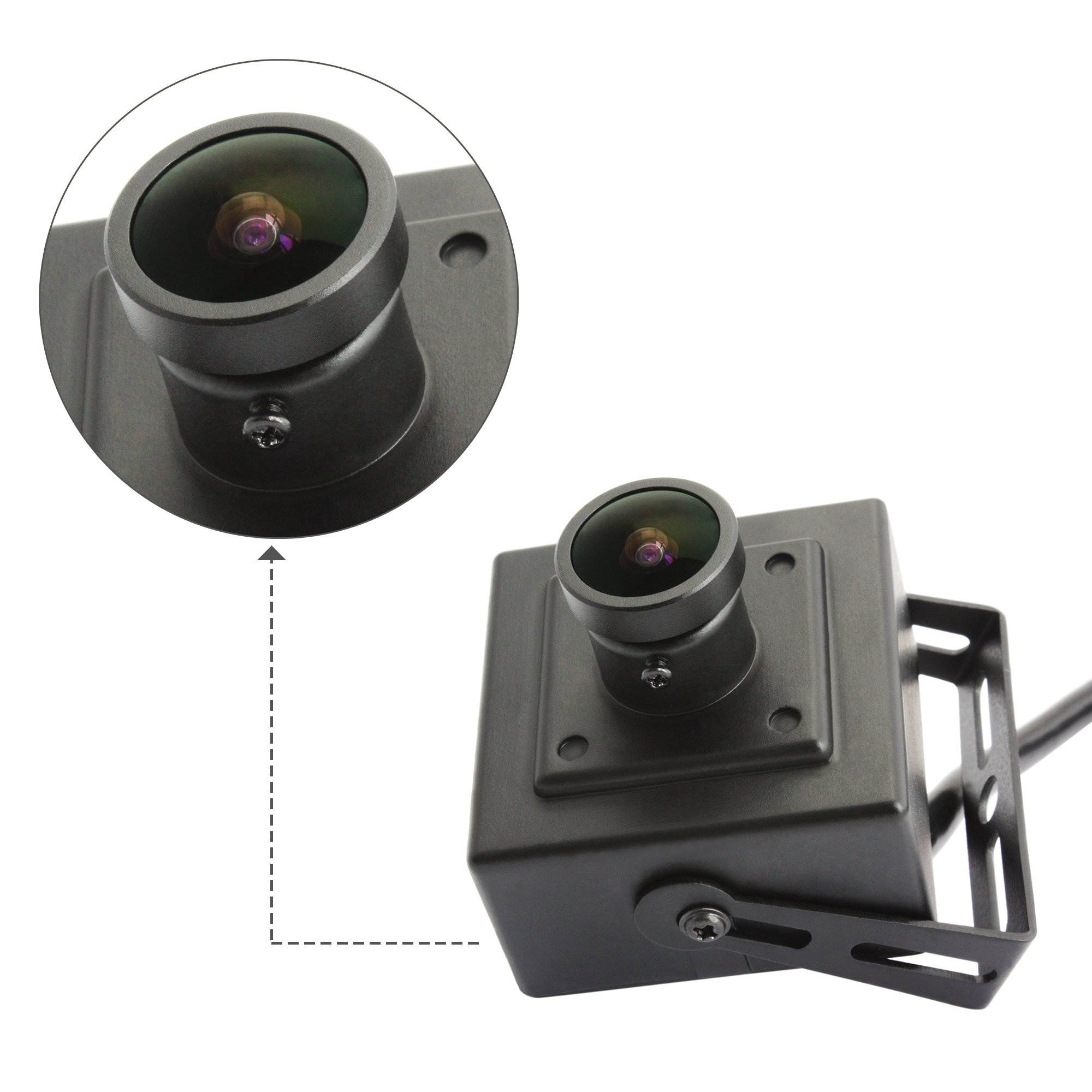 170 Degree megapixel fisheye Lens 5.0 megapixel USB Camera with aptina cmos Sensor and Aluminum Mini case