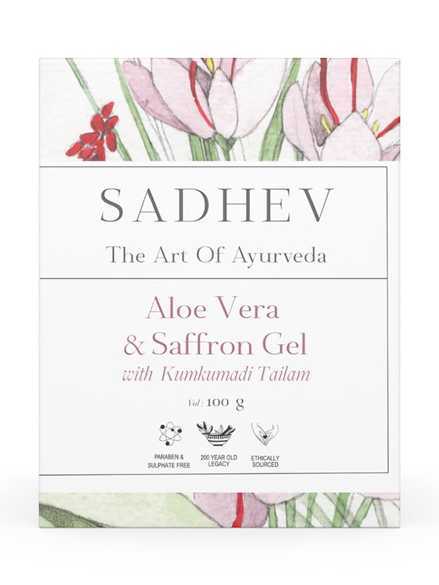 SADHEV Aloe Vera & Saffron Gel with Kumkumadi Tailam - 100 gm