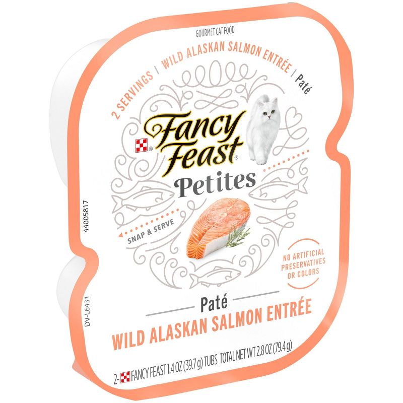 Fancy Feast Petites Wild Alaskan Salmon Pate Wet Cat Food - 2.8oz