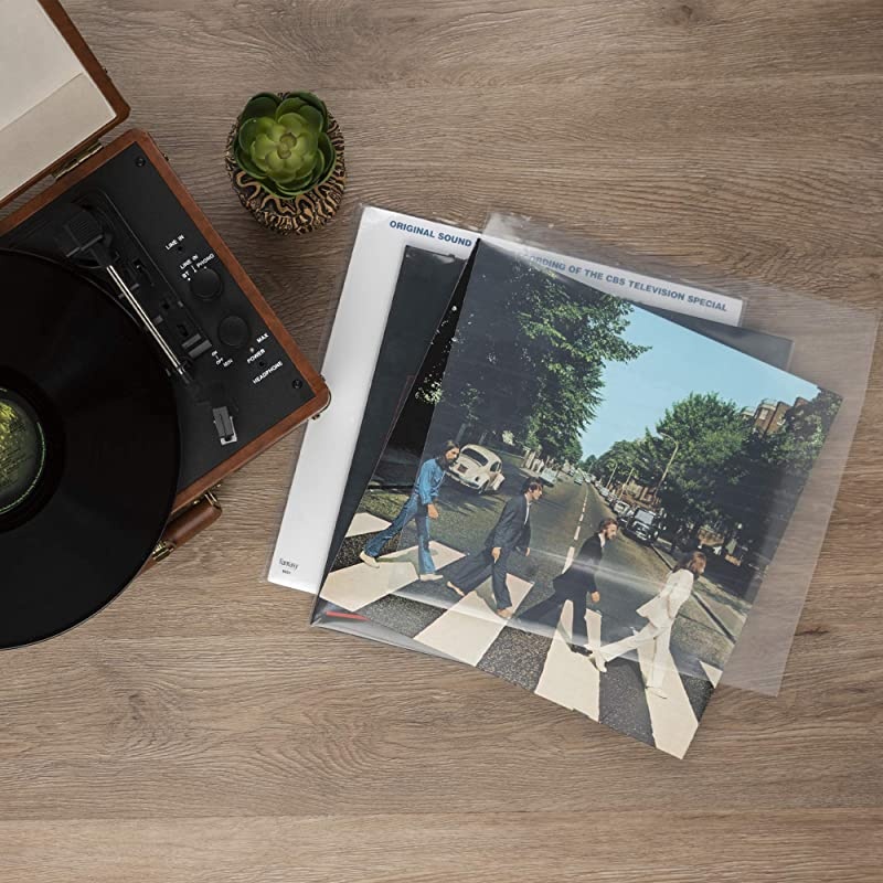 50 Pack Vinyl Record Storage Clear Outer Plastic Sleeves for Your Vinyl Records Collection 1275 x 125 3 Mil Clear Polyethylene Vinyl Sleeves