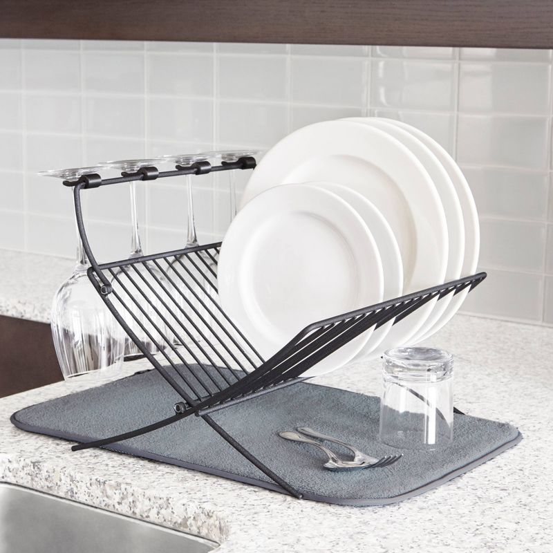 Steel Xdry Dish Drying Rack Gray - Umbra