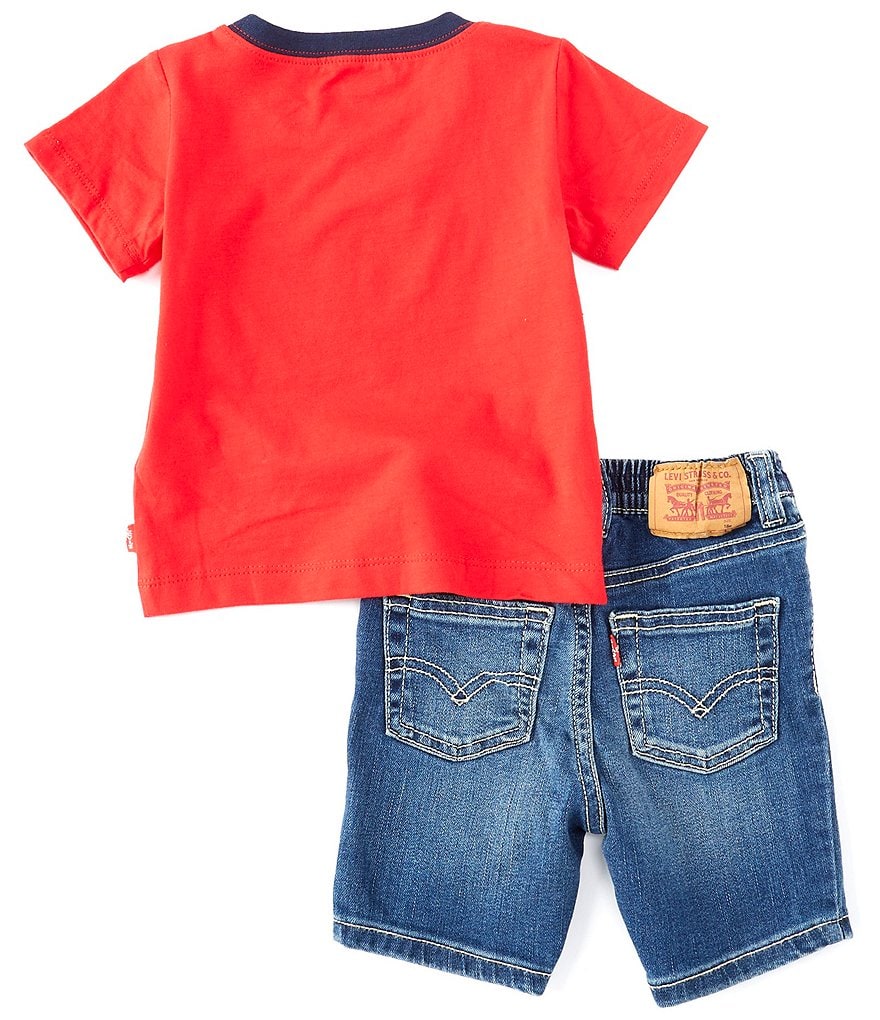 Levi's&reg; Baby Boys 12-24 Months Short-Sleeve Graphic Tee & Denim Shorts Set