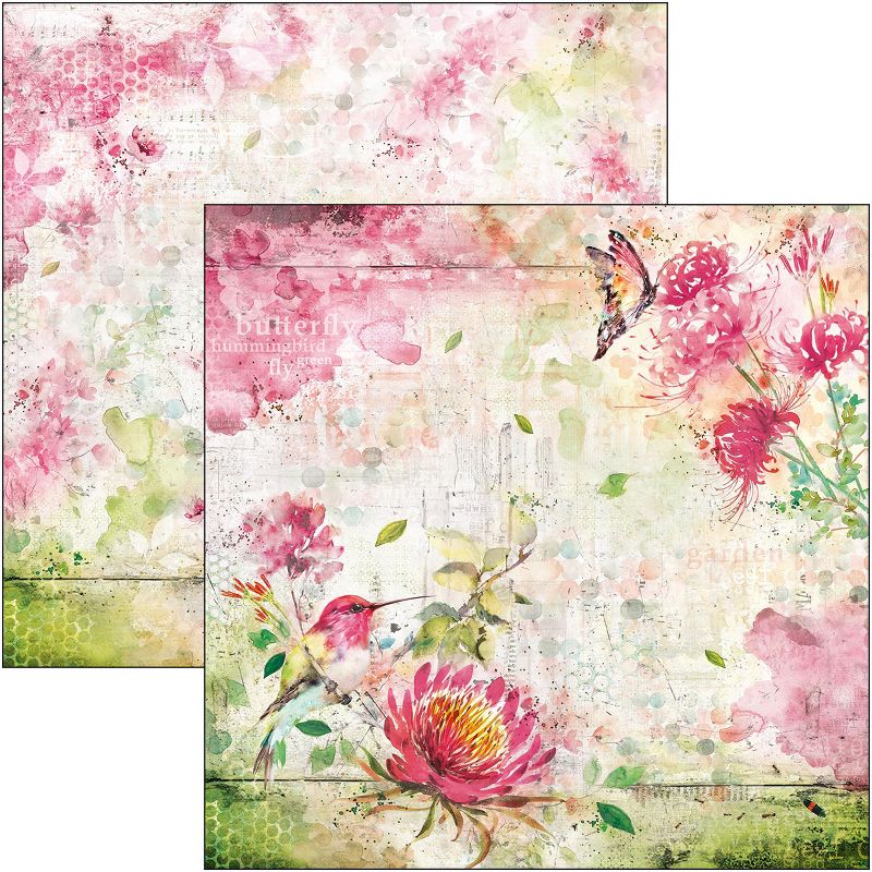 Ciao Bella Double-Sided Paper Pack 90lb 12"X12" 12/Pkg-Microcosmos, 12 Designs/1 Each