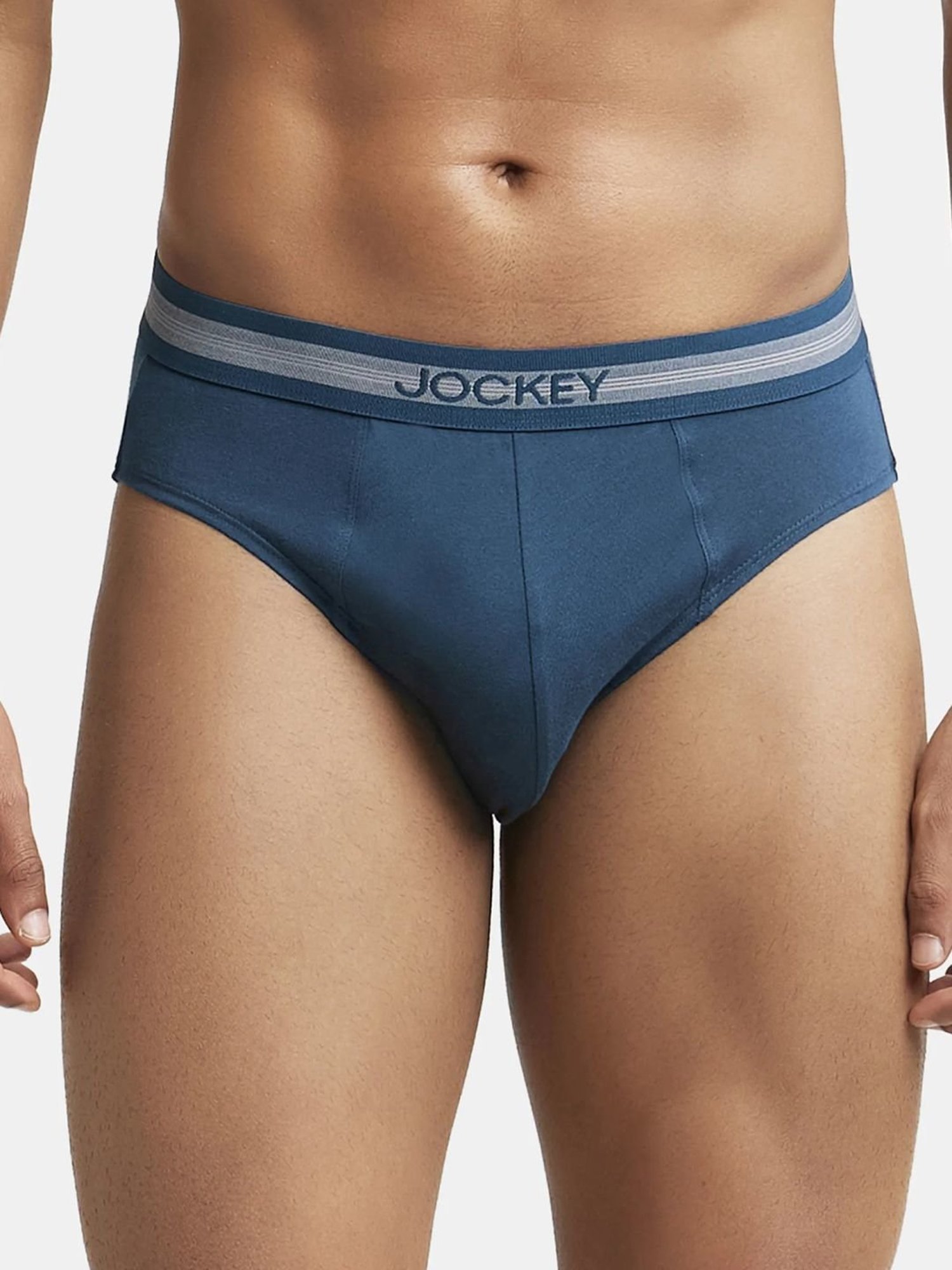 Jockey 1010 Dark Blue Super Combed Cotton Briefs with Stay Fresh Properties