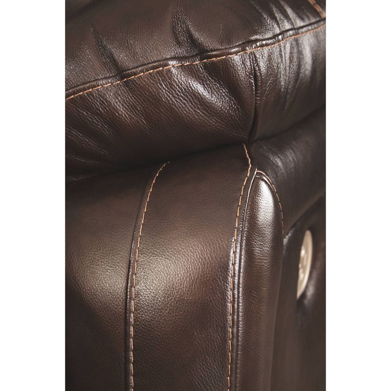 Hallstrung Power Reclining Loveseat with Console/Adjustable Headrest Chocolate Brown - Signature Design by Ashley