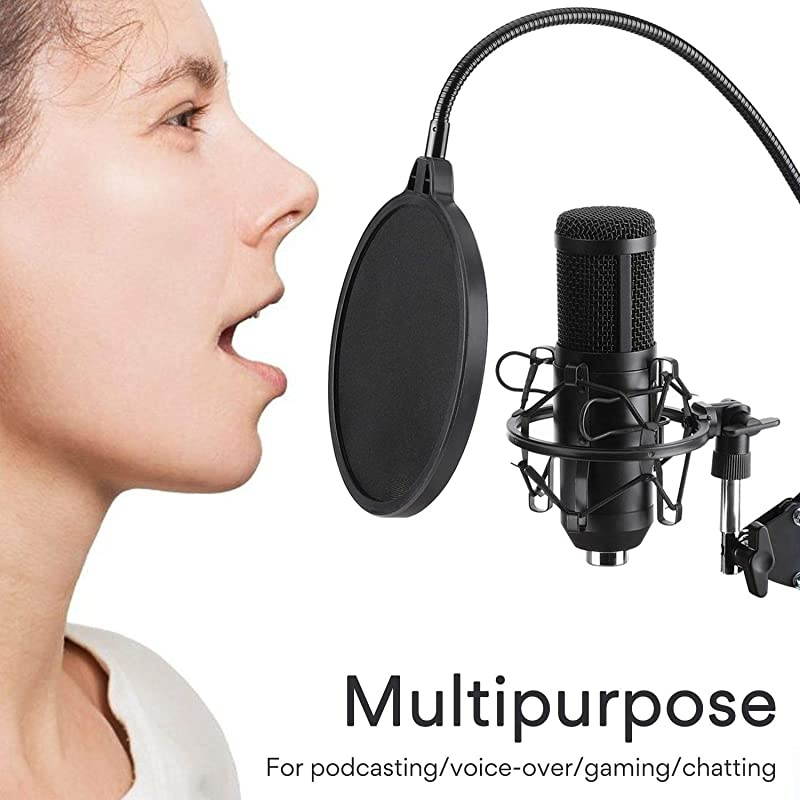 USB Condenser Microphone  192KHZ24Bit Plug Play PC Streaming Mic USB Microphone Kit with Professional Sound Chipset Boom Arm Set Studio Cardioid Mic for Recording YouTube Gaming Podcasting