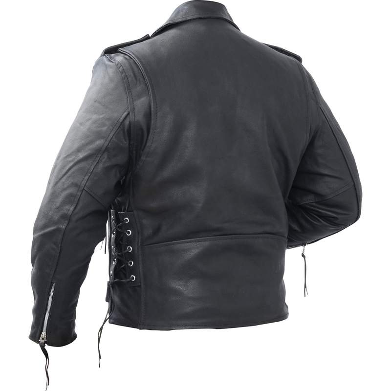 Rocky Mountain Hides Solid Genuine Cowhide Leather Classic Motorcycle Jacket