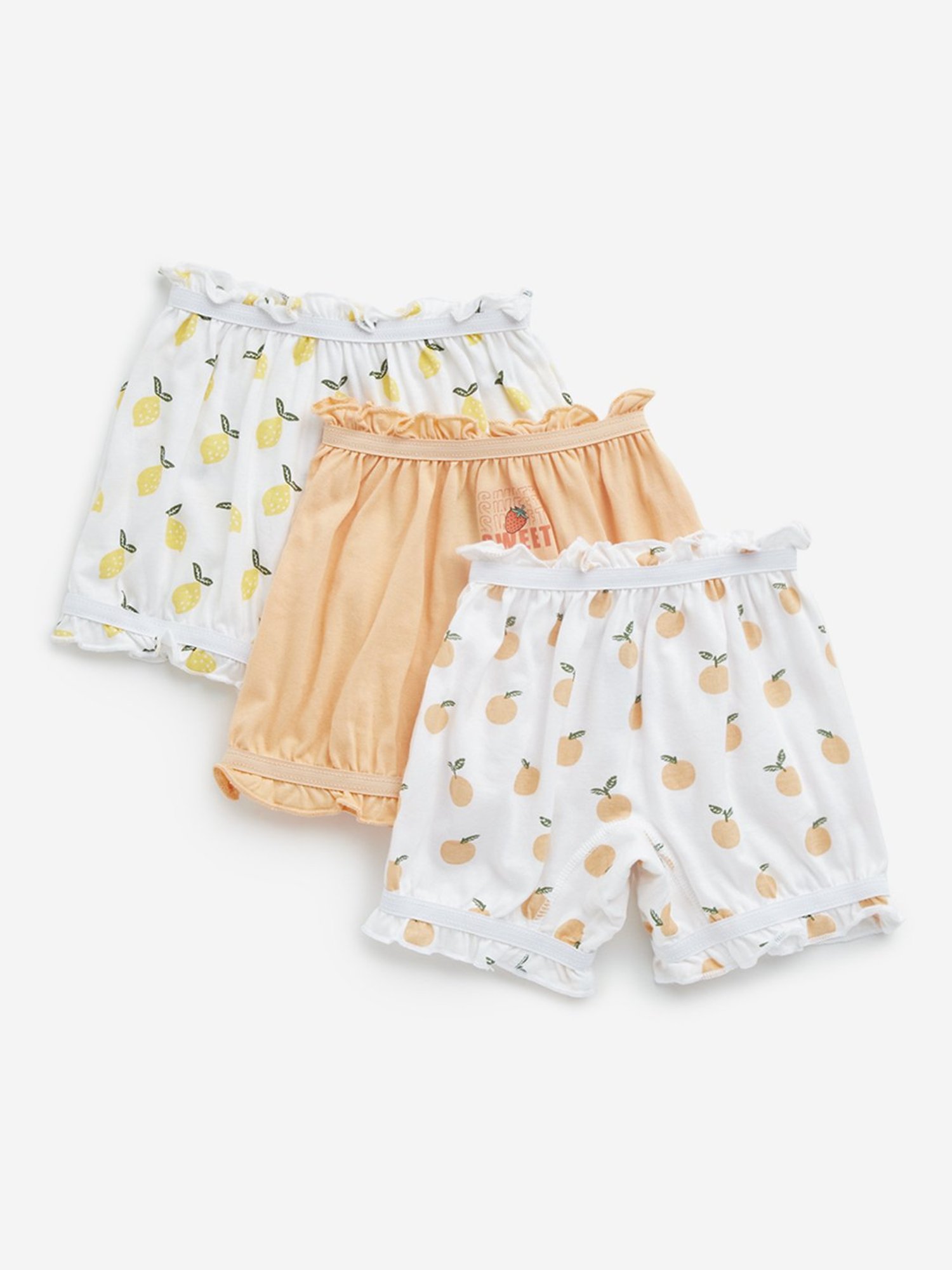 HOP Kids by Westside Multicolour Printed Bloomers - Pack of 3