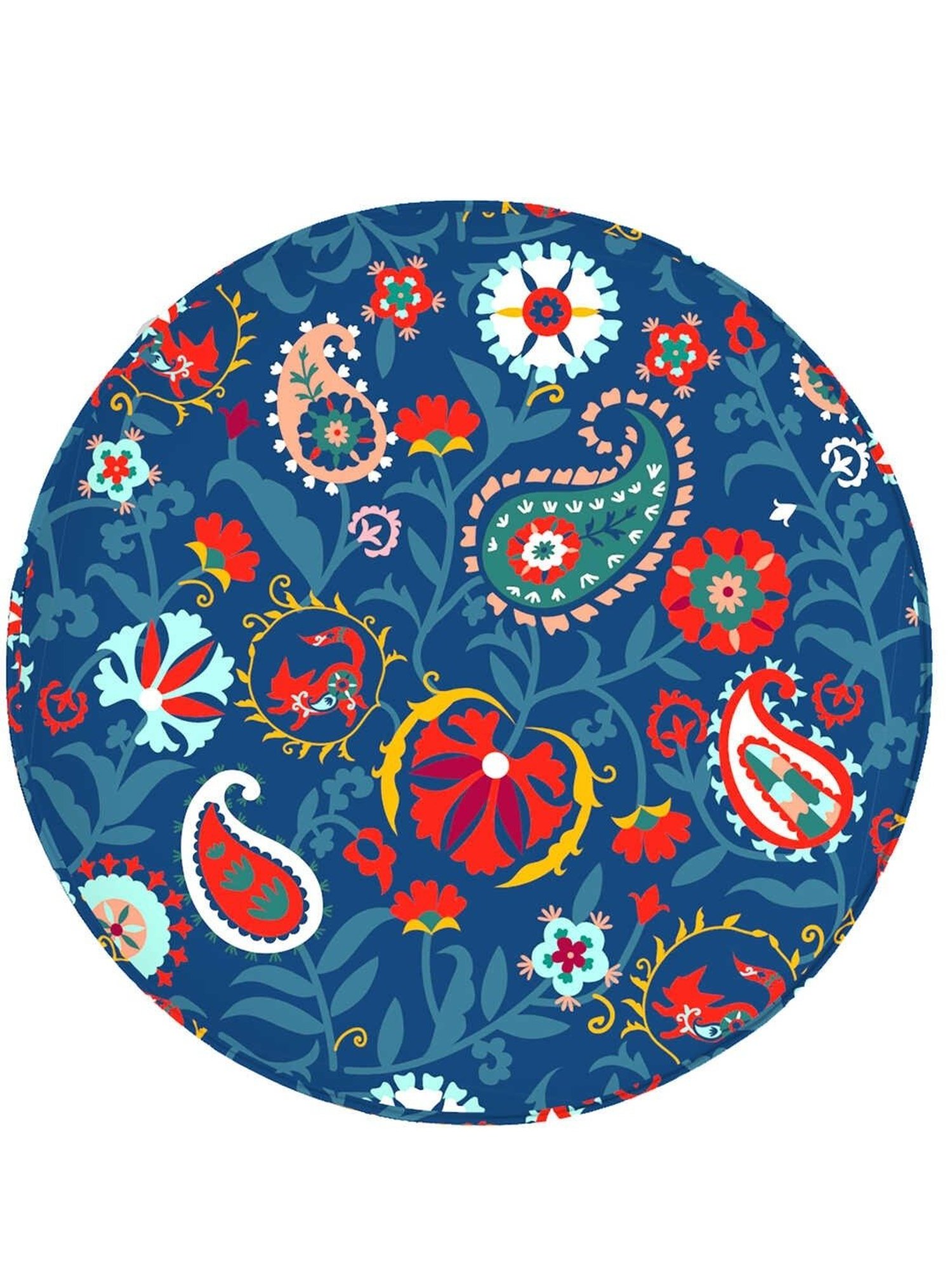 Chumbak French Sahara Solid Mustard Yellow Wood Ottoman