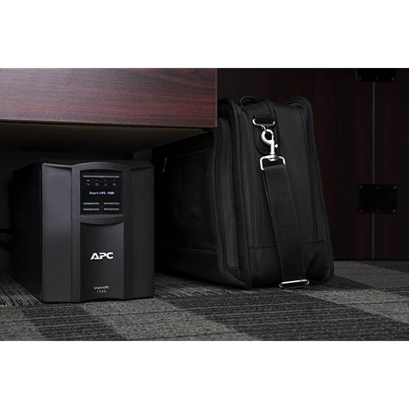 1500VA Smart UPS with SmartConnect, SMT1500C Sinewave UPS Battery Backup, AVR, 120V, Line Interactive Uninterruptible Power Supply Black