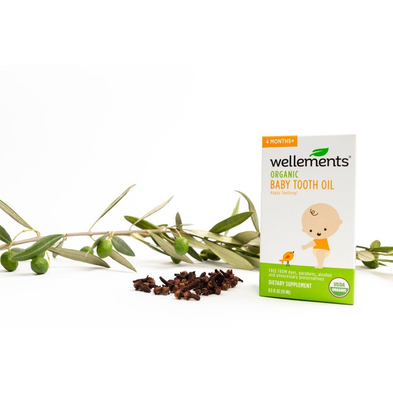 Wellements Organic Baby Tooth Oil - 0.5 fl oz