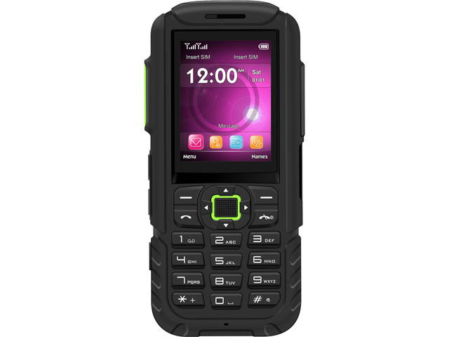 BLU Tank Mega T570 Unlocked GSM Rugged Feature Phone (2.4" Green, 32MB Storage  32MB RAM)