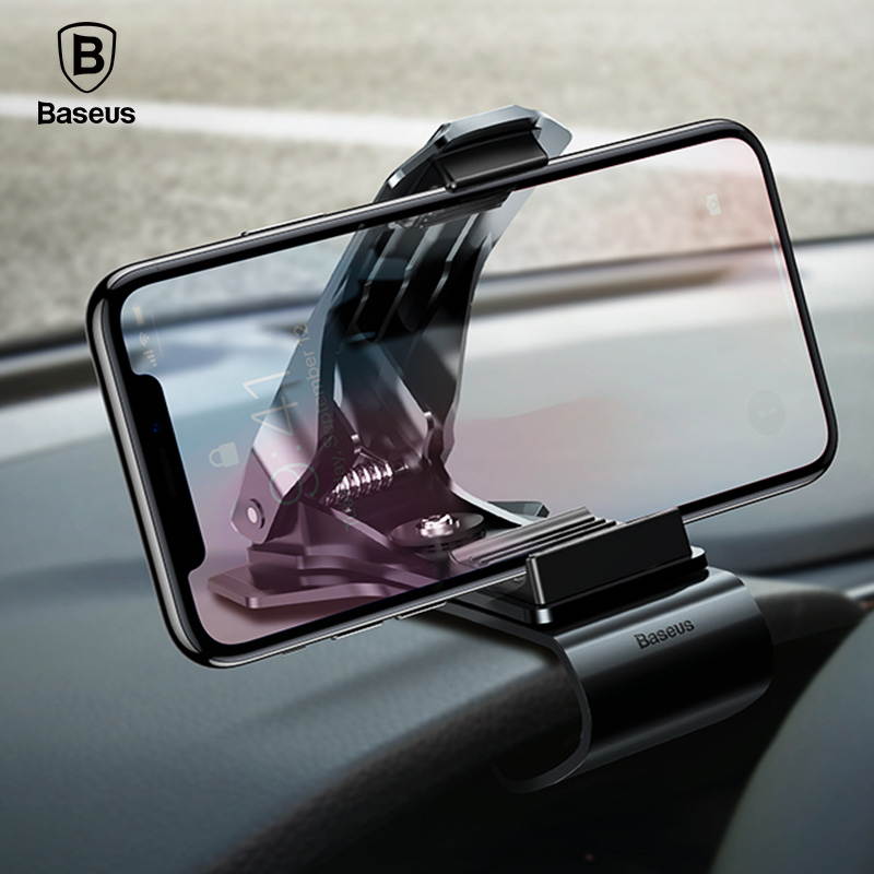 Baseus Dashboard Car Holder for iPhone Samsung Phone Grip 360 Degree Adjustable Clip Car Mount GPS Mobile Phone Holder Stand