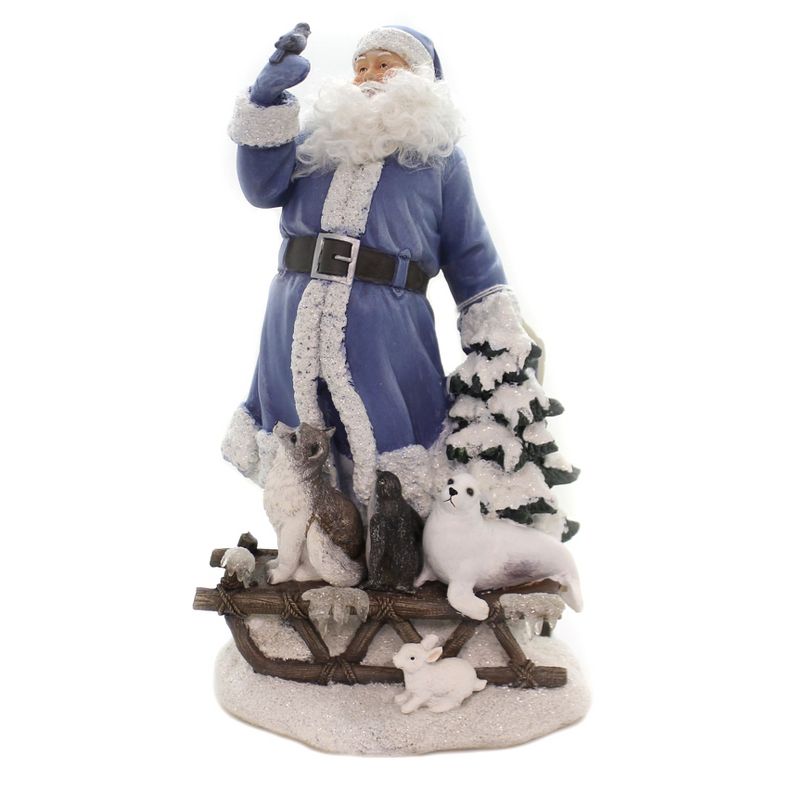 Christmas 10.5" Santa Animals On Sleigh Joseph's Studio  -  Decorative Figurines