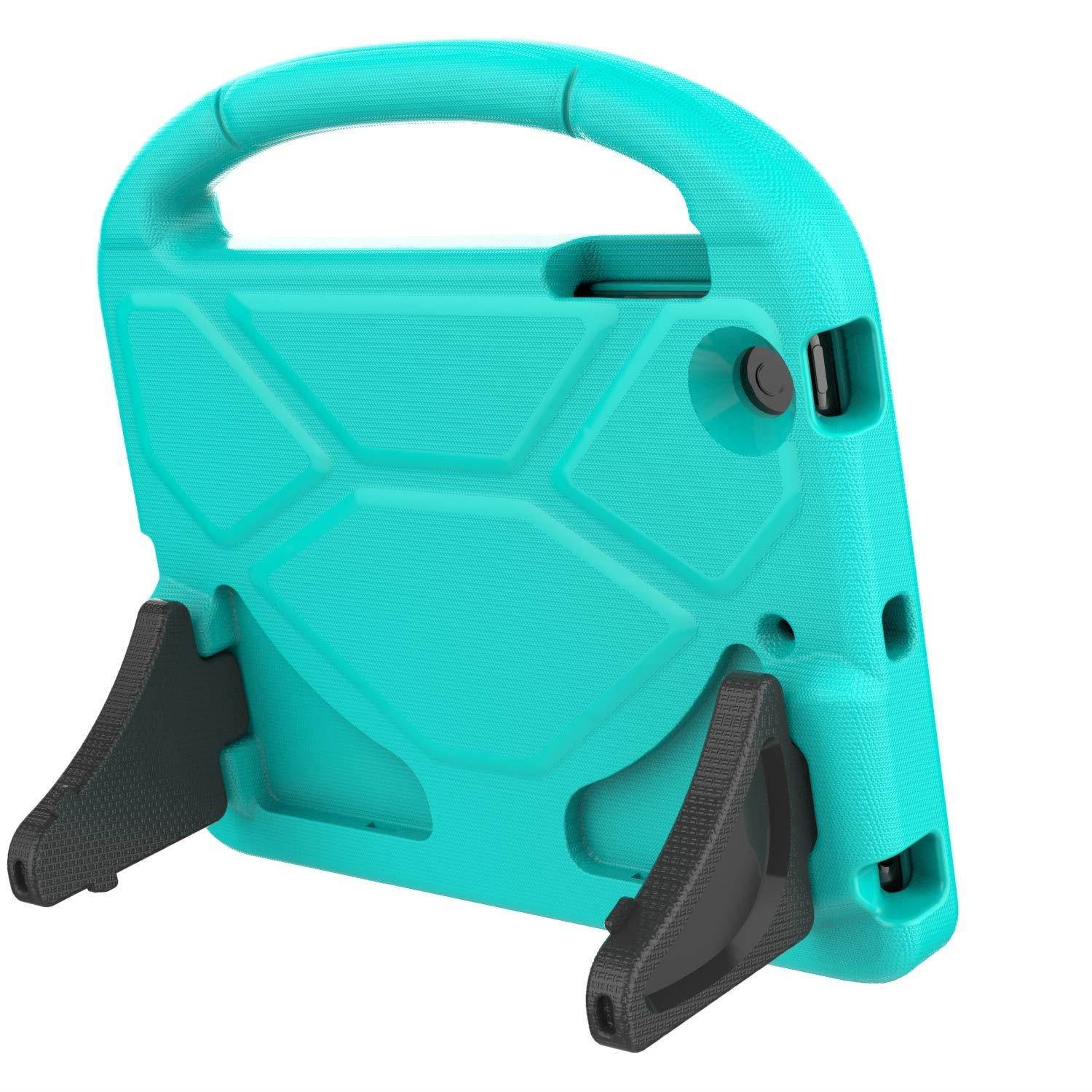 BMOUO Case for iPad Mini 1 2 3 with Built-in Screen Protector, Shockproof Lightweight Hard Cover Handle Stand Kids Case for Apple iPad Mini 1st 2nd 3rd Generation, Turquoise