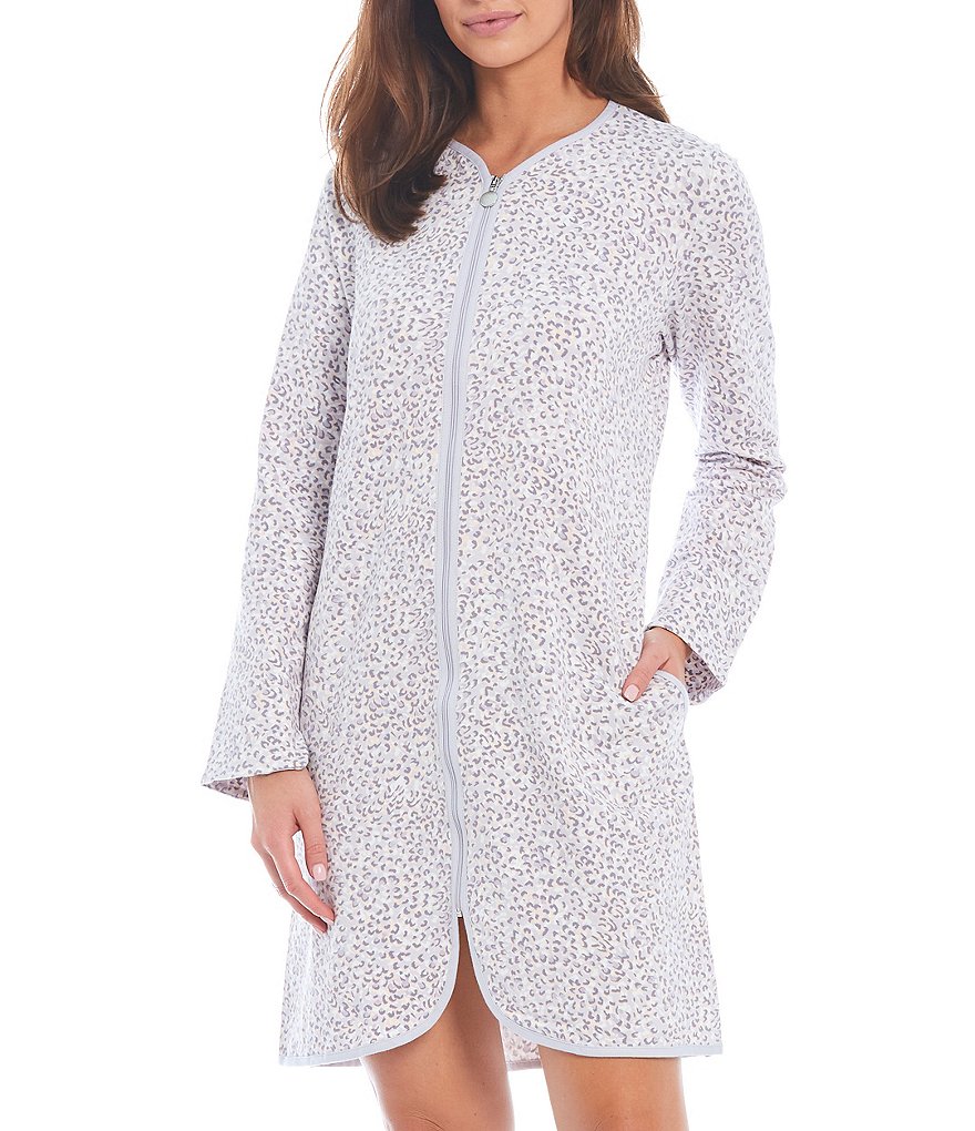Lauren Ralph Lauren Paisley Print Satin Short Wrap Robe