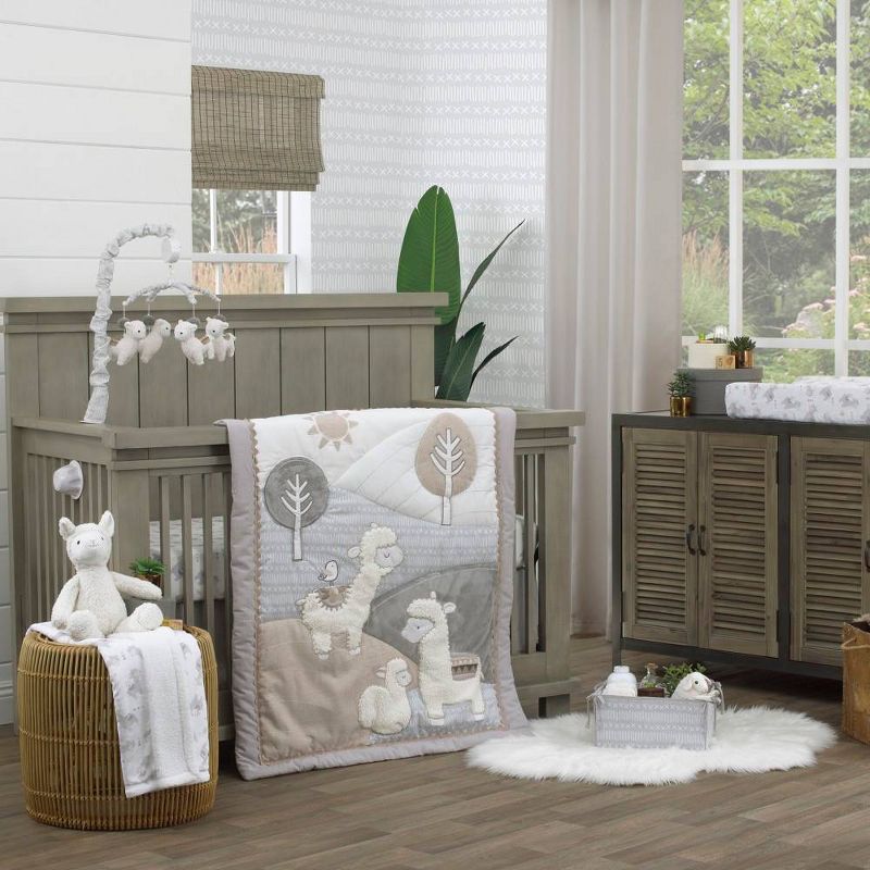 NoJo Mama's Little Llama All Over Print Crib Sheet