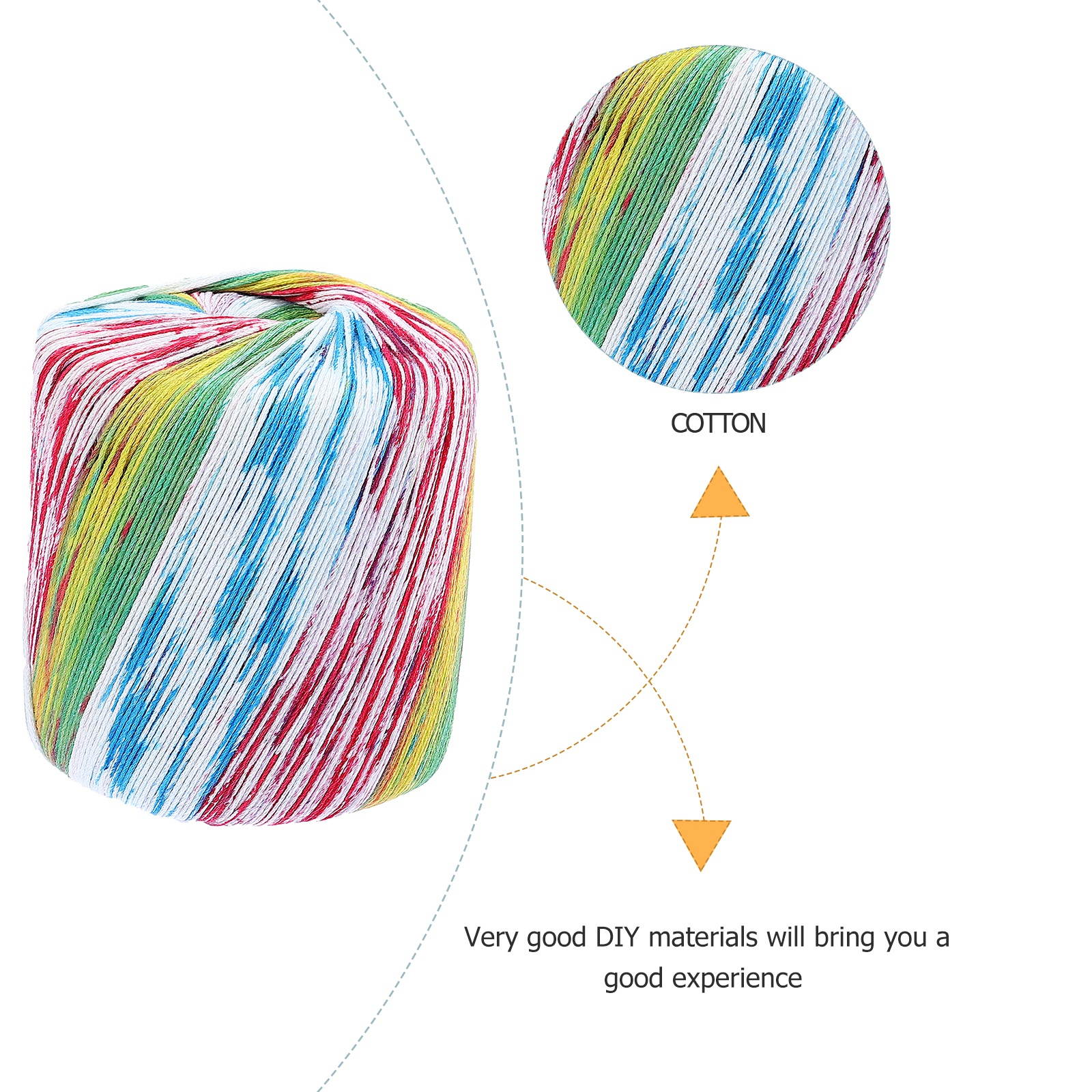 2 Rolls Cotton Cord Softer Weaving Rope Handicraft Knitting Rope Braided String