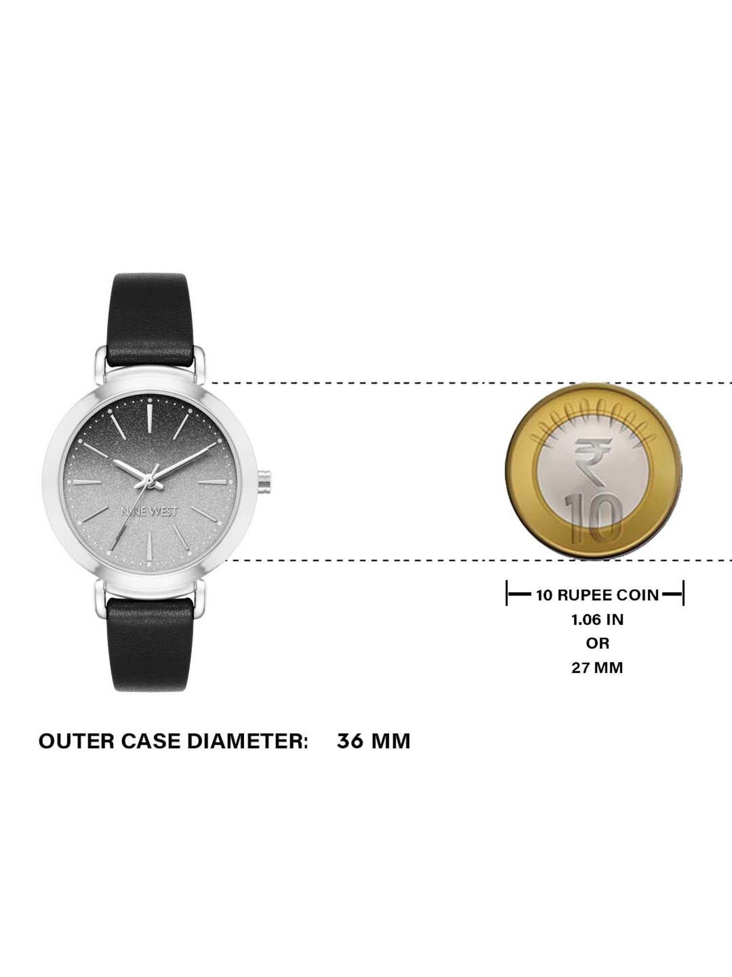 Nine West NW-2289OMBK Analog Watch for Women