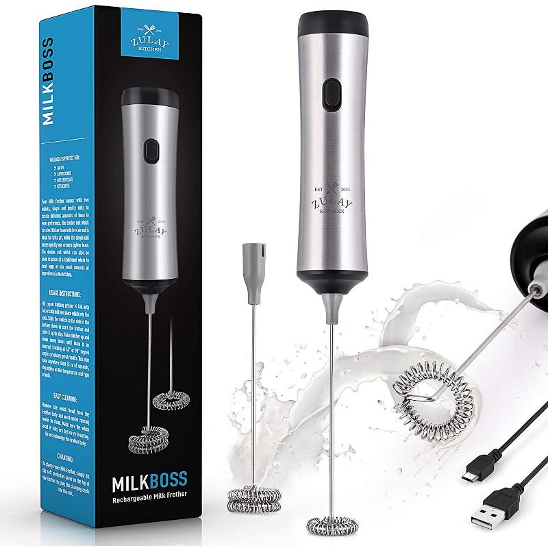 Zulay Kitchen Milk Frother Rechargeable