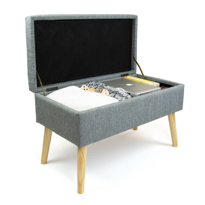 Brooklyn Storage Ottoman Bench Gray - Humble Crew