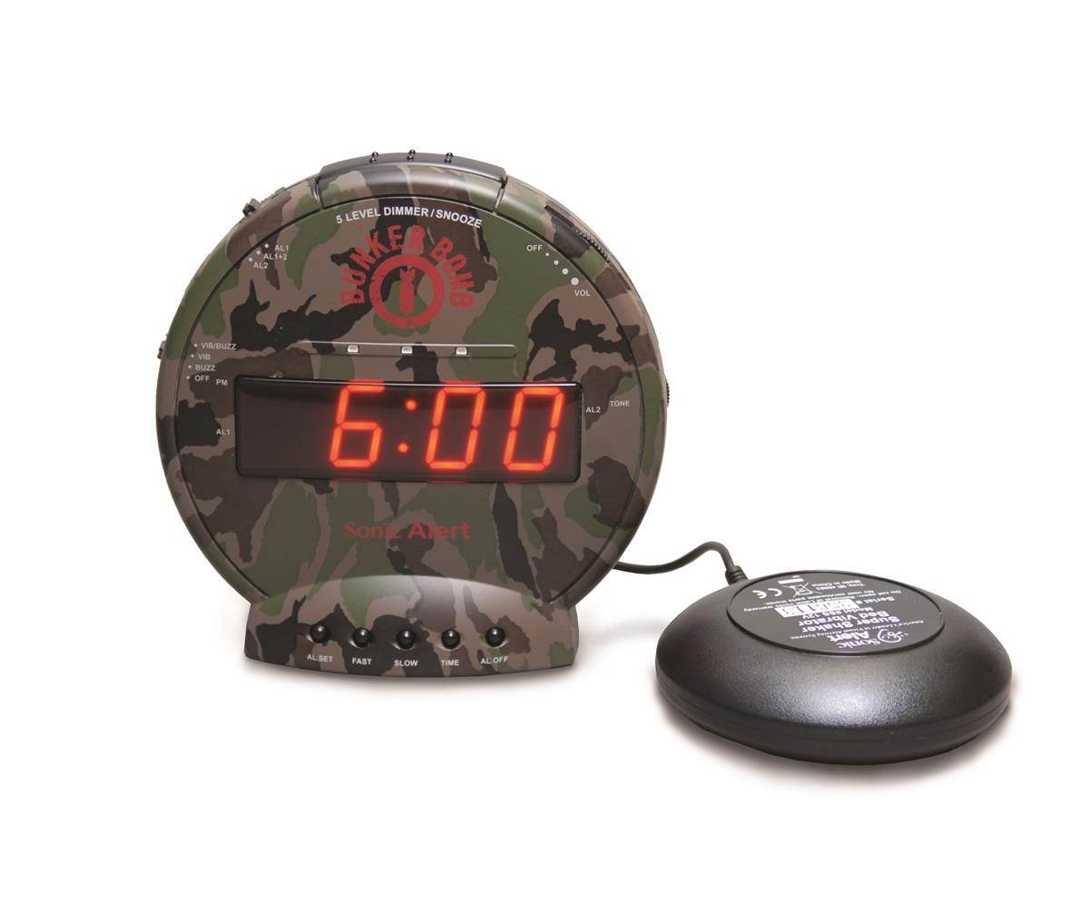 SONIC BOMB SA-SBC575SS Bunker Bomb Alarm Clock