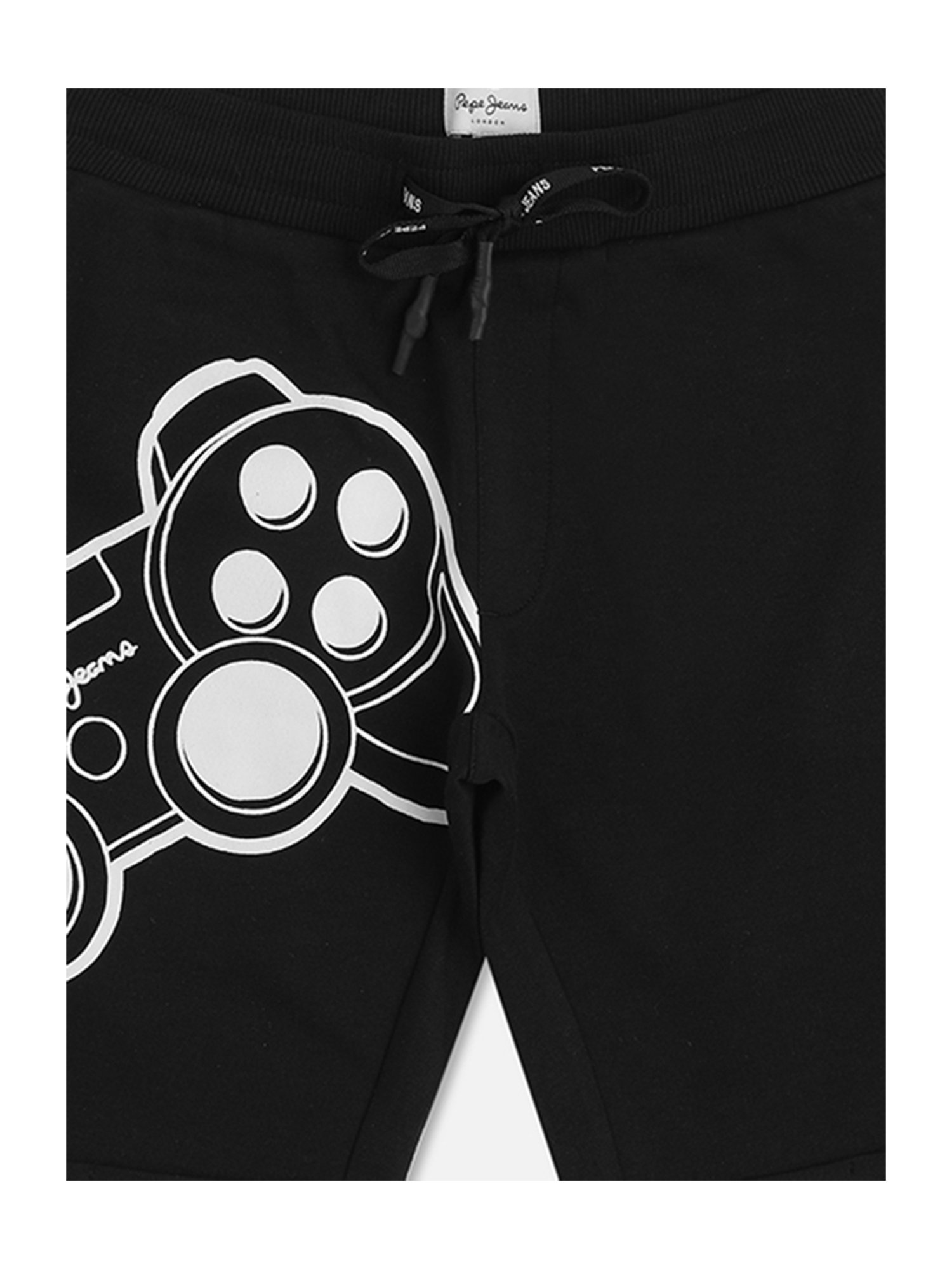 Pepe Jeans Kids Black Graphic Print Shorts